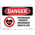 Signmission OSHA Danger Sign, Pacemaker Patients, 24in X 18in Rigid Plastic, 18" W, 24" L, Landscape OS-DS-P-1824-L-1519